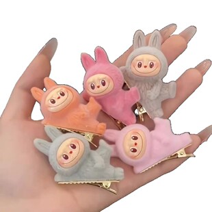 Hairpin for Girls, Cartoon Plush Doll Hair Clip, Children's Hair Accessory, 2025 New Style Bangs Clip, Duckbill Clip