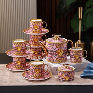 Cross-border European-style Bone China Western-style Steak Plate Red Ornaments Model Room Countertop Household Ceramic Plate Flat Plate