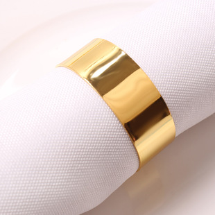 Cross-border supply simple metal aperture hotel table napkin ring napkin buckle manufacturers directly supply iron Zhejiang