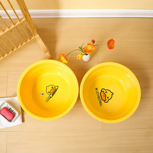 Factory wholesale thickened small yellow duck basin round household basin wash basin activity advertising basin foot basin