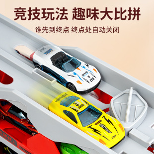 Children's alloy storage container engineering vehicle deformation large truck track ejection car 6 boys toy 3 years old
