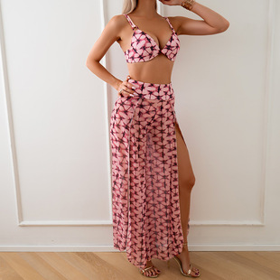 Swimwear women's 2024 new European and American bikini pants three-piece swimwear Купальник wholesale