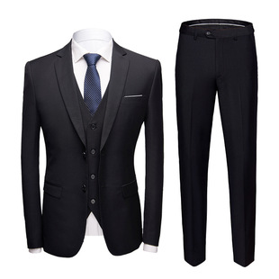 2024 cross-border Amazon men's casual suit three-piece groom best man wedding dress foreign trade suit suit