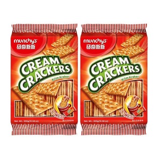 Munchy's Mackey's New Square Sweet Crisp Soda Biscuits Milk Flavor Biscuits 270g Picnic Snacks