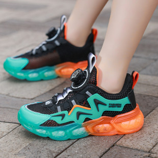 Boys Sandals Summer 2025 New Children's sneaker Middle and Big Children's Hollow Single Mesh Shoes Breathable Boys Frame Shoes