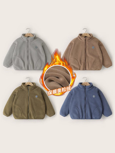 Boys' fleece coat Ollie velvet winter clothing autumn and winter children's clothing children's baby 1 year old 3 coat thickened cotton coat winter
