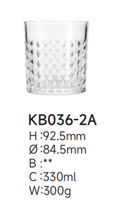 New whiskey glass thickened Diamond Cup bar KTV household beer glass foreign wine glass creative vertical pattern Cup