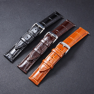 20 leather bright double-sided head leather strap pin buckle quick release switch ear bracelet accessories manufacturers wholesale