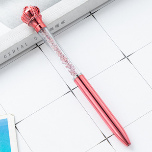 Factory wholesale crown plastic pen new on the new office writing stationery advertising gift pen crystal ball pen