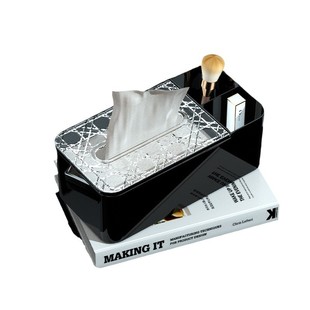 Desktop Tissue Box Living Room High-end Light Luxury Household Creative Paper Sucker Box Dining Table Coffee Table Napkin Box Sucker Box
