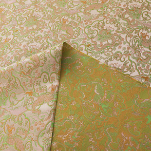 "Cow Head Dragon Pattern" Imitation Song Jin Han Clothing Vest Jacket Fabric Jacquard Brocade Clothing National Style Fabric