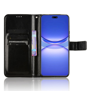 Применимо к чехлу для мобильного телефона Huawei Nova 12 Pro Кожаный чехол с рисунком Crazy Horse Nova 12 Pro, откидная карта 12Lite