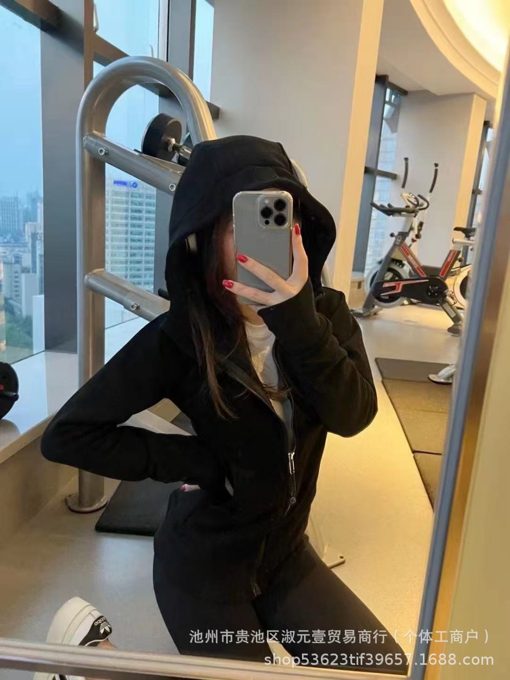 룰루 오리지널 라벨 스쿠버 재킷 스웨트셔츠 후드 요가복 슬림 캐주얼 스포츠 탑 가디건 여성용