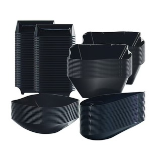 Black western food snack dish disposable plastic dish cake dish selling appetizer dish appetizer dish cross-border combination
