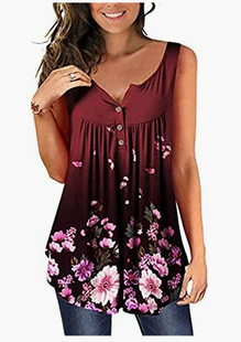 Milk silk 2023 summer new women's sleeveless vest cross-border trend new floral 3D printing sleeveless back