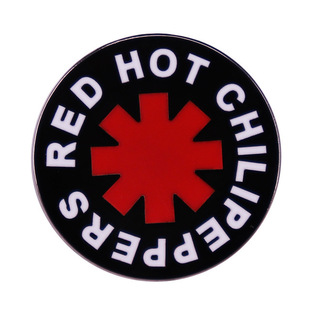 Red Pepper Band Metal Badge Personality Rock Music Enamel Brooch Foreign Trade Hot Selling Small Jewelry Pins Wholesale