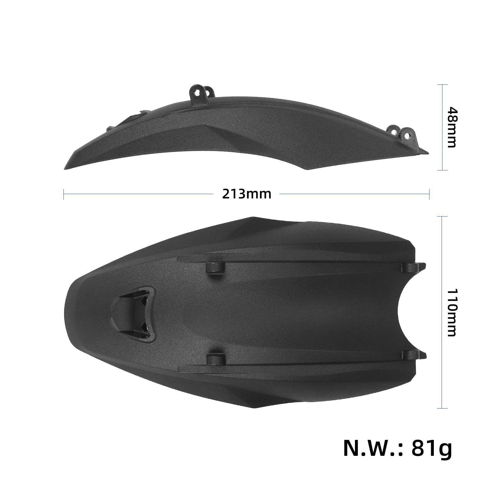 Suitable for Kukirin G2 Pro Rear Fender Scooter Original Plastic Plate Rear Brake Light Diamond-Shaped Rear Tail Light