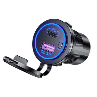 Kaiweige car car charging car motorcycle QC3.0USB Port PD fast charging double port with switch multifunctional car fast charging
