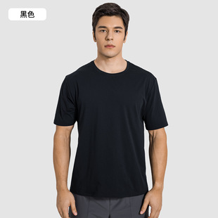 Solid Color All-match Short-sleeved T-shirt Men's Summer Round Neck Casual Commuter Outdoor Running Fitness Clothes Top DMT002