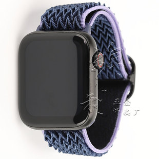 Amazon Новый применимый ремешок iwatch волна узор регулируемая эластичная японская пряжка нейлоновый тканый ремешок Apple