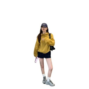 Small Yellow Thin Sun Protection Coat Women's Summer 2025 New Design Sense Casual Sports Hooded Top