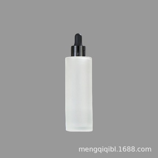 Flat Shoulder Frosted Essential Oil Bottle 30ml Glass Essence Bottle Transparent Liquid Bottle 100ml Cosmetic Dropper Bottle Straight