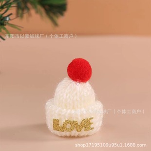 Cross-border in stock Christmas decoration mini knitted hat small scarf DIY clothing accessories toy accessories