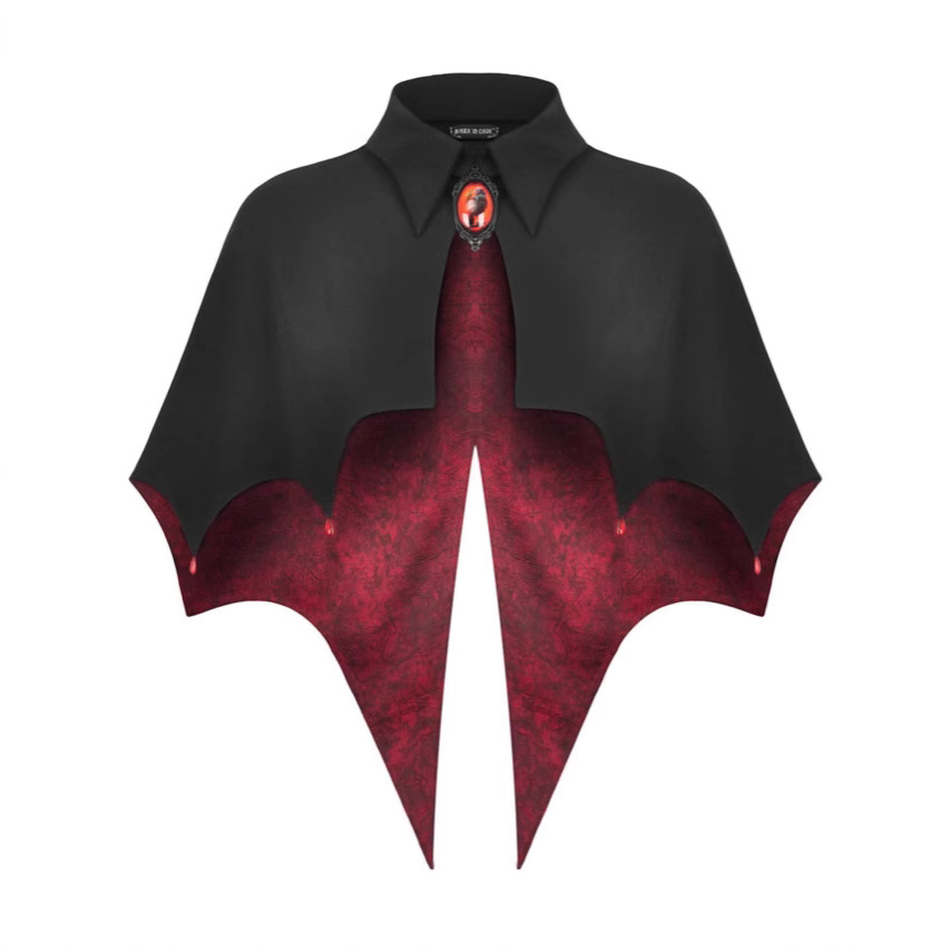 Medieval Vampire Cloak Renaissance Vintage Cape Halloween Stage Show Costume in stock