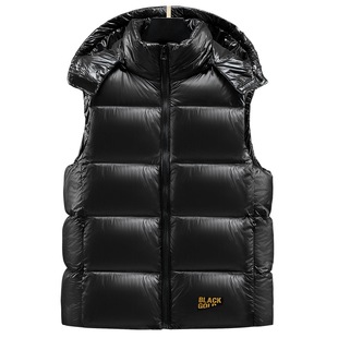 2024 New Style Cotton Vest Men's Handsome Warm Vest Autumn and Winter Fashionable Casual Detachable Cap Vest Cotton Waistcoat