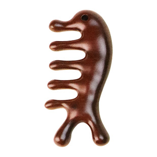 Dolphin sandalwood massage comb head meridian comb wide tooth comb multi-functional hair therapy artifact wooden comb gift box for people