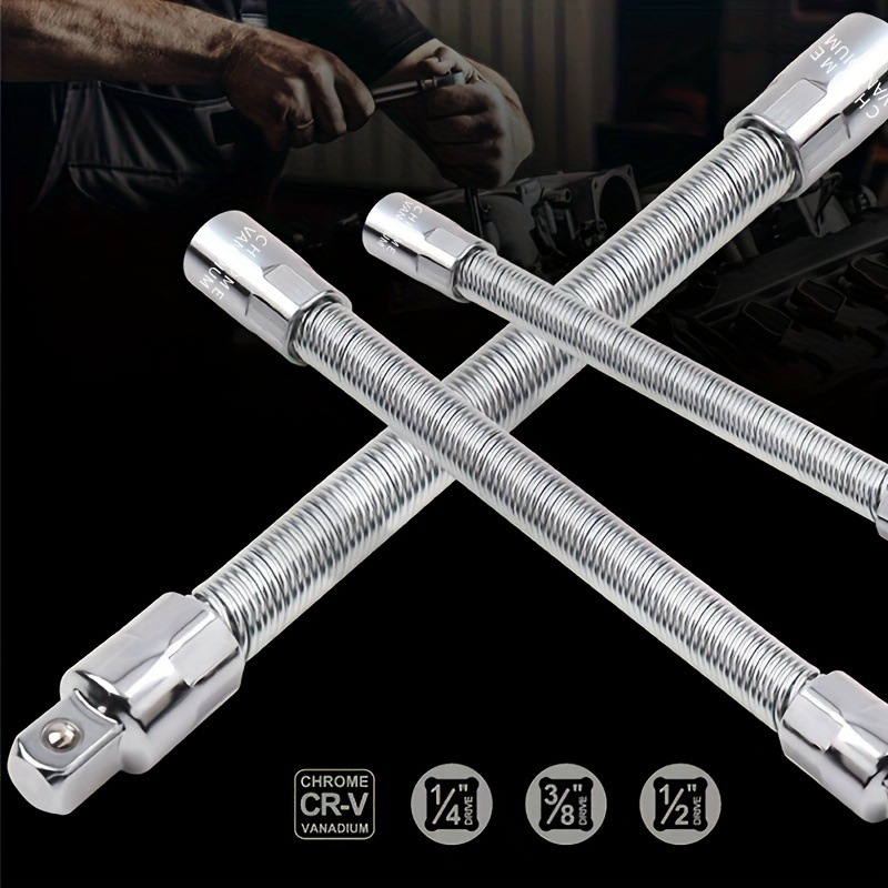Flexible Extension Rod, Universal Connecting Rod, Bendable Soft Shaft, Power-Boosting Rod, Curved Rod, Fly Rod Connector Tool