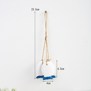 Mediterranean style small fish starfish scallop small pendant wooden fish starfish string home wall decoration pendant fish net decoration
