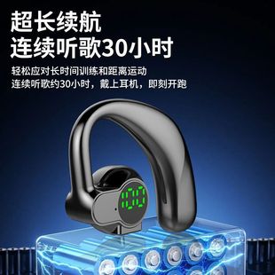 On the left and right can wear a single ear type large sound long endurance mobile phone universal digital display rotatable Bluetooth headset hanging