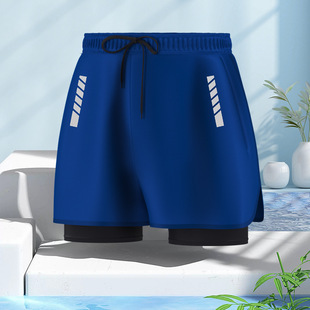 Swimming trunks men's anti-embarrassment 2023 new quick-drying large size boxer swimsuit professional hot spring swimming full set of equipment