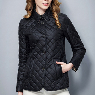 Cross-border Foreign Trade B Ba Jia Same Classic Plaid Ling Cotton Coat Women's Original Slim Plaid Cotton S-XXXL Coat