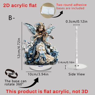 Amazon Mother's Day Playing Violin Angel Desk with Wings Counter Waterproof Wear-resistant Rotating Small Ornaments