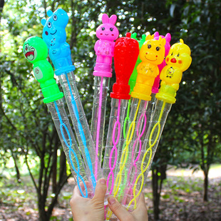 38cm cartoon colorful bubble stick bubble liquid concentrated children's toy push activity small gift stall hot sale