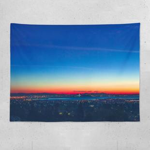 Autumn Field ins Window Background Cloth Bedroom Bedside Hanging Cloth Rental House Dormitory Decorative Wall Cloth Tapestry