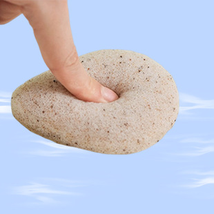 Konjac губка для мытья лица Глубокая очистка средство для снятия макияжа грязевая пленка мытье лица семена грецкого ореха полушарие слоеное отшелушивающее умывание лица