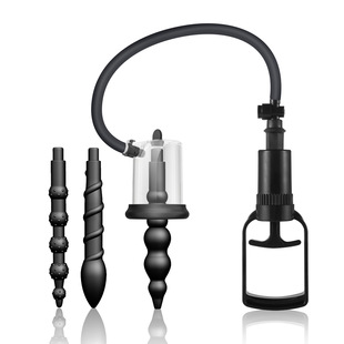 AX3L Black King Kong foreign trade OZON hot Manual cylinder suction device back court pumping stimulation BDSM sexy sucking anal plug