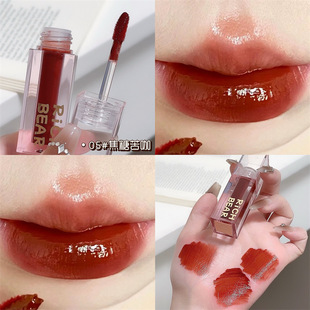 RichBear Glaze Powder Rhyme Mirror Moisturizing Gloss Clear Lip Glaze Lasting Film-forming Color Development Not Easy to Fell Cross-border