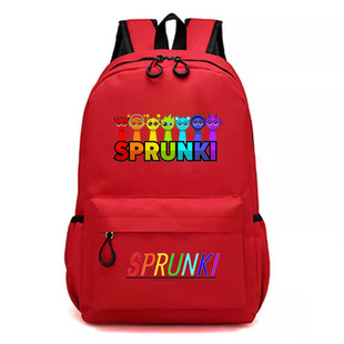Новый ритм-коробка sprunki мультфильм игра с принтом на плече рюкзак школьная сумка холст сумка для детей мультфильм
