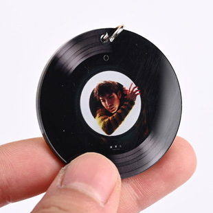 Акриловые NFC виниловые пластинки брелок пользовательские DIY звездный мультфильм периметр творческая личность ключ подвеска