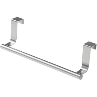 Door Back Hanger Stainless Steel Kitchen Wall Hanger Cabinet Wardrobe Door Top Card Slot Cross Bar Towel Rag Storage Rack