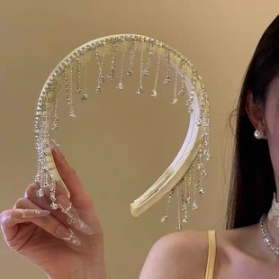 Affectionate! Super fairy rhinestone tassel hairband! Advanced Sense Headband Foreign-style Exquisite Hairpin Hair Headwear