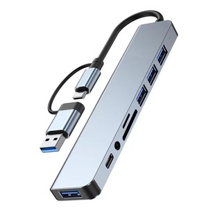 8-в-в-1 USB3.0 HUB концентратор 8-в-1type-c расширенная док-станция для ноутбука Mac