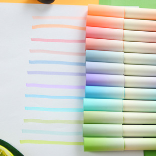 Net red gradient color highlighter oblique head student marking pen hand account pen Primary School Prize Points Exchange Gift
