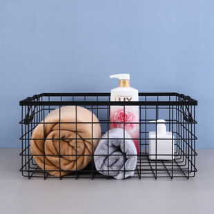 Nordic Creative Simple Iron Storage Basket Household Snack Clothing Household Sundries Storage Basket Bathroom Storage Basket