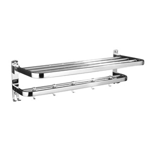 304 Towel Rack Stainless Steel Bath Towel Rack Punch-free Toilet Rack Hotel Bathroom Rack Storage Rack
