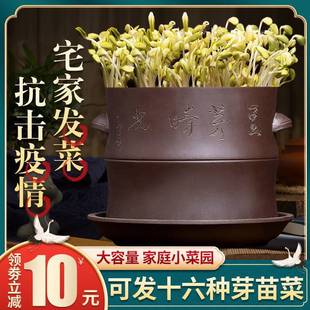 Bean Sprout Time Purple Sand Bean Sprout Artifact Household Bean Sprout Machine Tank Breeding Machine Germination Basin Large Capacity Bean Teeth Wholesale